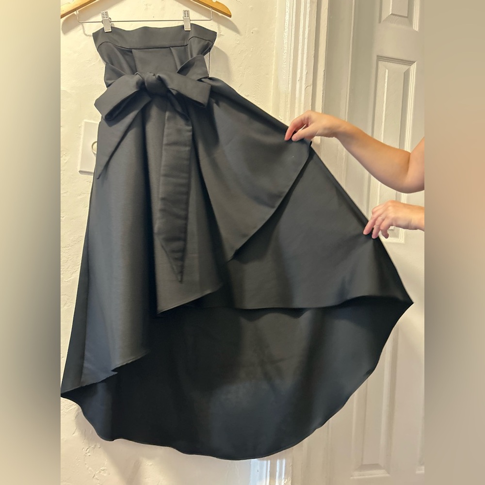 🖤 Elegant High-Low Wrap Skirt with Statement Bow 🖤